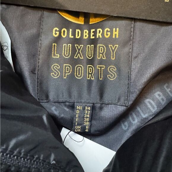 Goldbergh Courage Quilted Ski Jacket Puffer Striped Black White NWT US 4 - Picture 5 of 11